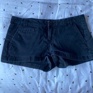 Basic black low rise shorts